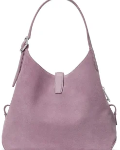 Kate Spade New York Deco Smooth Leather And Suede Crossbody Tote Market Purple Multi Clearance
