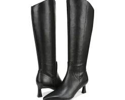 Naturalizer Deesha- Extra Wide Calf Boots Black Leather 1 Outlet