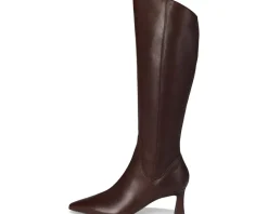 Naturalizer Deesha Knee High Boots Chocolate Bar Leather Outlet
