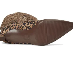 Naturalizer Deesha Wide Calf Knee High Boots Leopard Print Suede New