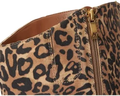 Naturalizer Deesha Wide Calf Knee High Boots Leopard Print Suede New
