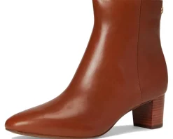 Lauren Ralph Lauren Demi Calfskin Booties Lauren Tan Outlet