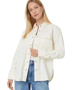Women Madewell Denim Perfect Western Shirt Ecru