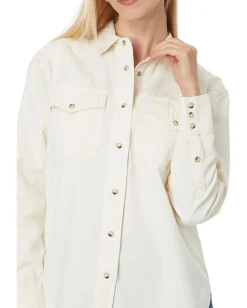 Women Madewell Denim Perfect Western Shirt Ecru
