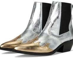 AllSaints Denver Stud Boots Silver/Gold Hot