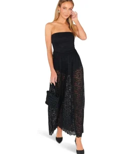 Show Me Your Mumu Diana Drop Waist Dress Black Lovely Lace Discount
