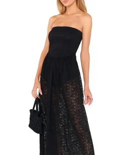 Show Me Your Mumu Diana Drop Waist Dress Black Lovely Lace Discount