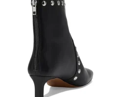Madewell Dimes Kitten Heel Boot - Stud True Black Multi New