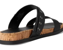 Lucky Brand Dineesa Studded Two Band Flat Sandals Black Online