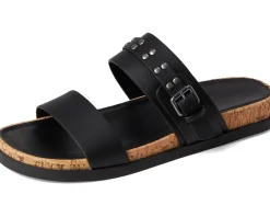 Lucky Brand Dineesa Studded Two Band Flat Sandals Black Online