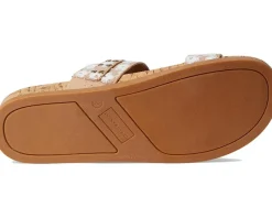 Women Lucky Brand Dineesa Studded Two Band Flat Sandals