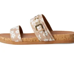Women Lucky Brand Dineesa Studded Two Band Flat Sandals