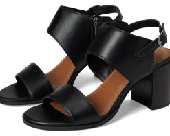 Lucky Brand Dinzin Double Band Heeled Sandals Black New