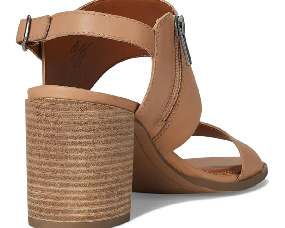 Women Lucky Brand Dinzin Double Band Heeled Sandals