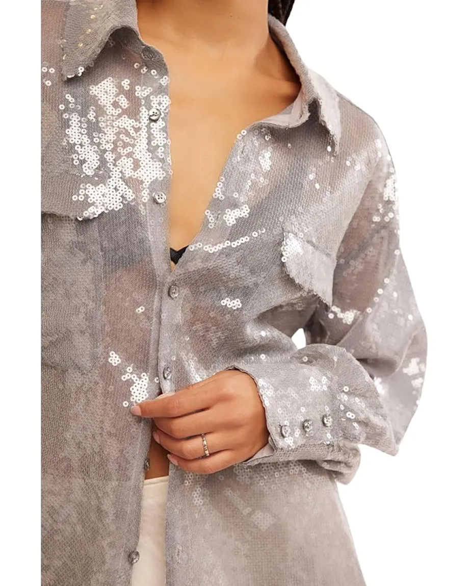 Women Free People Disco Margartia Button-Down