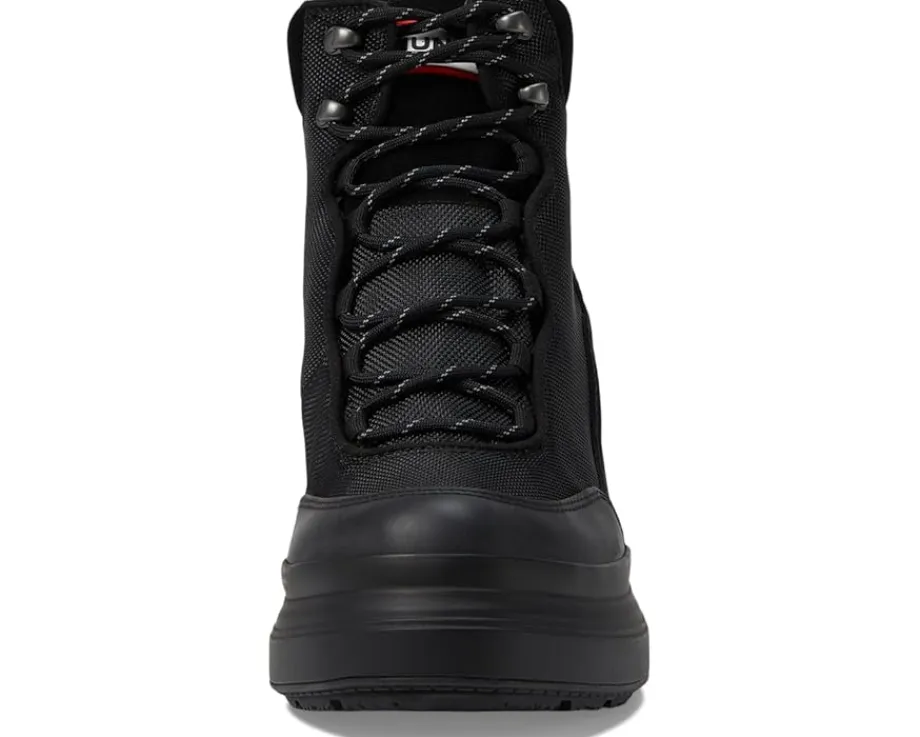 Hunter Discoverer Ankle Lace-Up Heel Boot Black Best