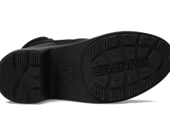 Hunter Discoverer Ankle Lace-Up Heel Boot Black Best