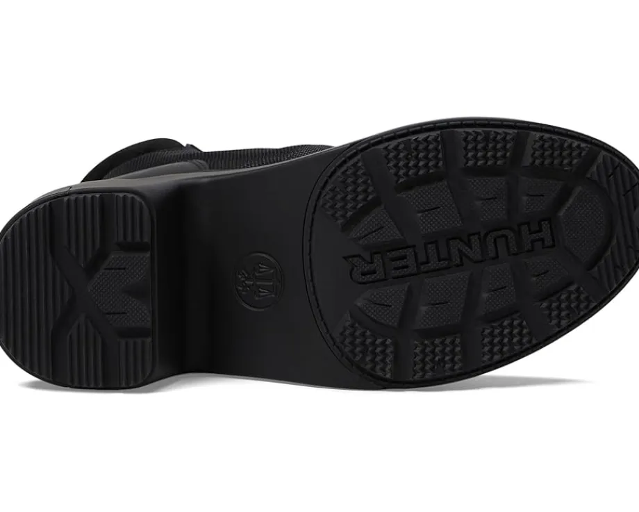 Hunter Discoverer Ankle Lace-Up Heel Boot Black Best