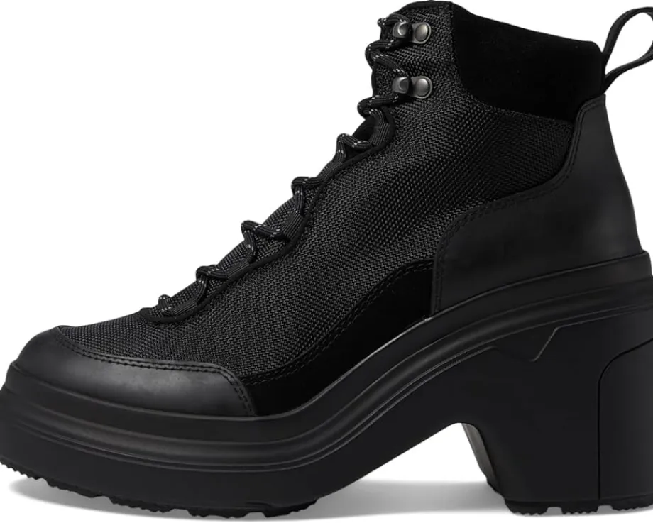 Hunter Discoverer Ankle Lace-Up Heel Boot Black Best