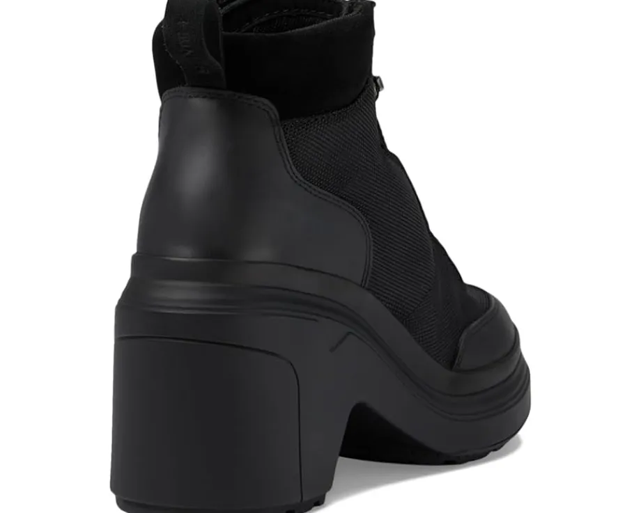 Hunter Discoverer Ankle Lace-Up Heel Boot Black Best