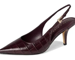 Marc Fisher LTD Dorie Dark Brown Croco Leather Best