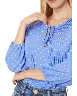 Women Tommy Hilfiger Dot Pintuck Blouse