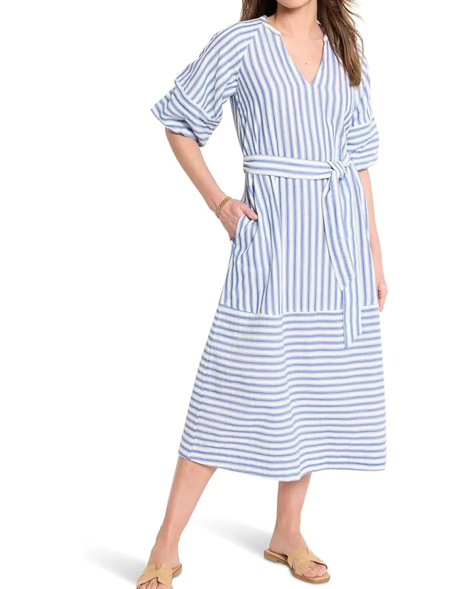 Women NIC+ZOE Double Gauze Mixed Stripe Dress