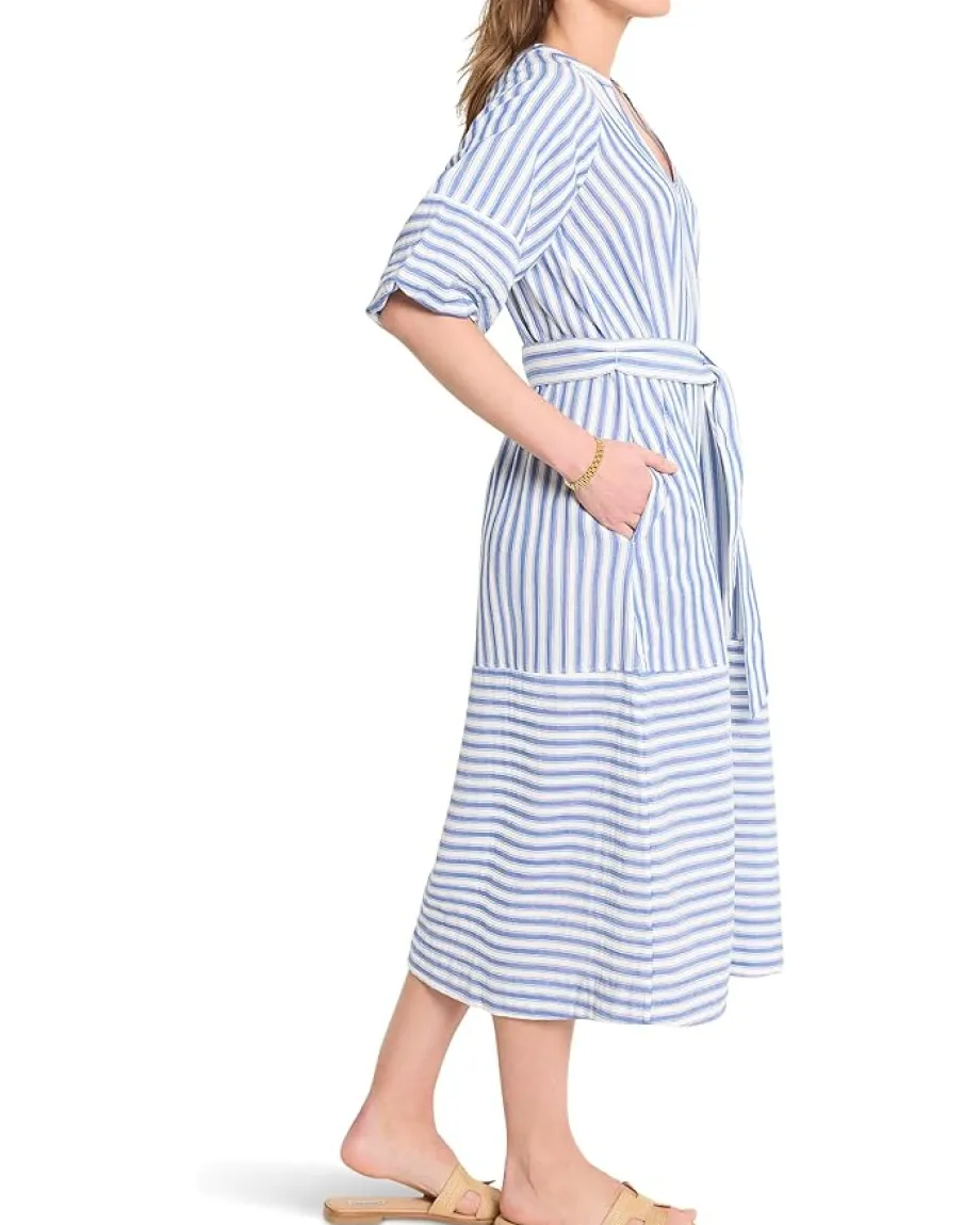 Women NIC+ZOE Double Gauze Mixed Stripe Dress