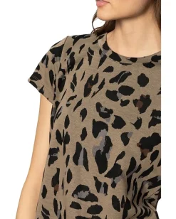 Sanctuary Double Knit Perfect Tee Winter Leopard Sale
