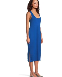 Women Tommy Bahama Drapey Ponte Sleeveless Midi Dress