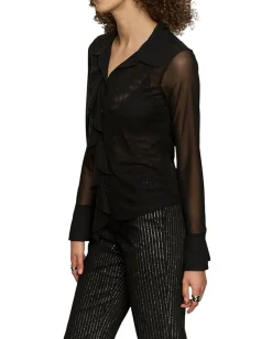 Sanctuary Dreamland Ruffle Top Black Sale