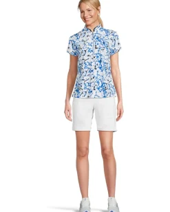 Jamie Sadock Dreamscape Print Short Sleeve Top Electric Blue Outlet