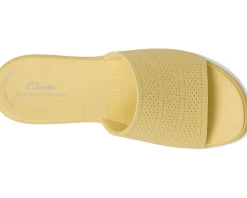 Clarks Drift Twist Pale Yellow Synthetic Hot