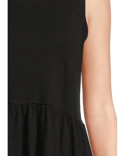 Mod-o-doc Drop Shirred Waist Tank Dress Black Best