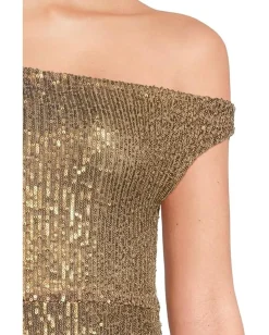 Women Norma Kamali Drop Shoulder Fitted Gown With Side Slit