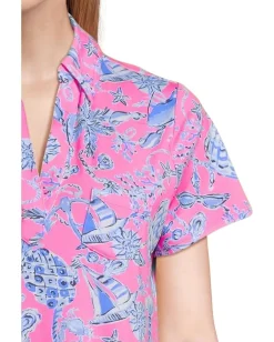 Women Lilly Pulitzer Dune Upf 50+ Short Sleeve