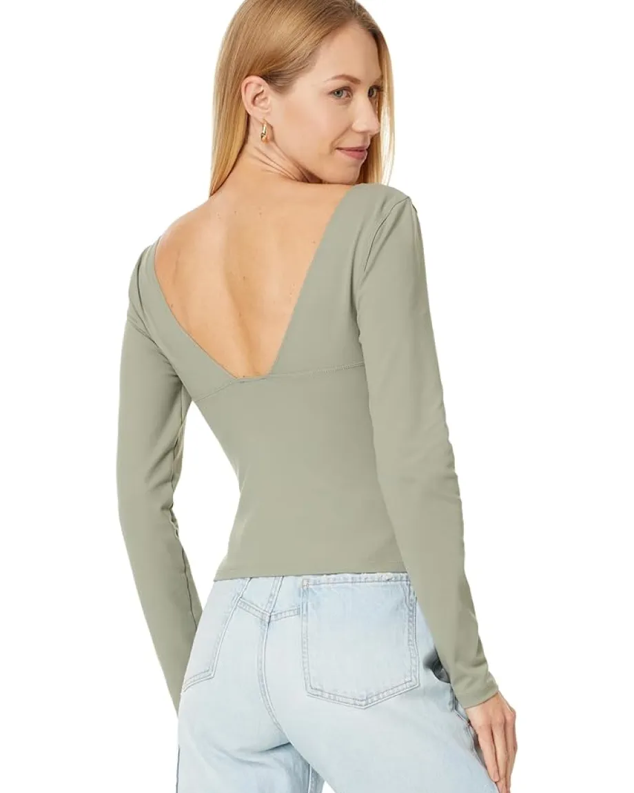 Free People Duo Corset Long Sleeve Laural Oak Hot