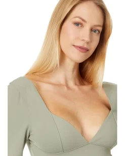 Free People Duo Corset Long Sleeve Laural Oak Hot