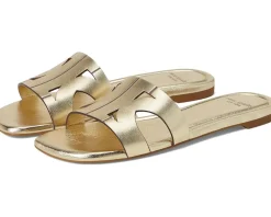 Women Kate Spade New York Duo Metallic Leather Slide Sandals