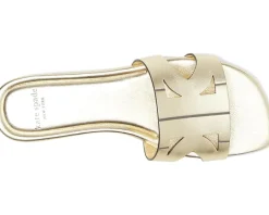 Women Kate Spade New York Duo Metallic Leather Slide Sandals