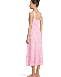 Lilly Pulitzer Dwyer Midi Dress Rousseau Pink Zen Garden Online