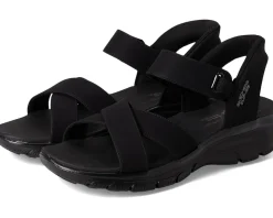 SKECHERS Easy Going - Somewhere Sunny Black/Black Hot