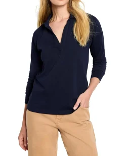 NIC+ZOE Easy Polo Top Dark Indigo Best