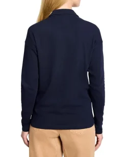 NIC+ZOE Easy Polo Top Dark Indigo Best