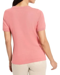 Women NIC+ZOE Easy Scoop Neck Pure Cotton Sweater Tee