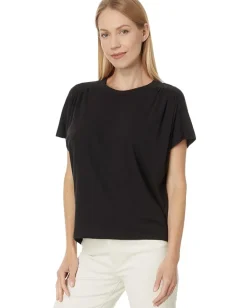 Lilla P Easy Shirred Short Sleeve Black Clearance