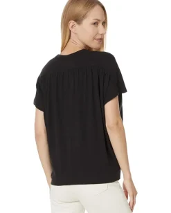 Lilla P Easy Shirred Short Sleeve Black Clearance