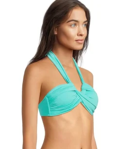Seafolly Eco Collective Halter Bandeau Aquatic Blue Outlet