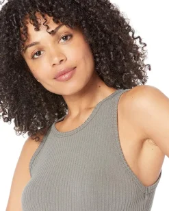 Splendid Eco Supersoft Rib Tank Soft Vintage Olive Branch Outlet