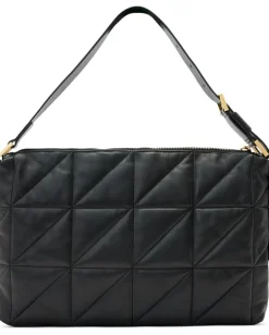 AllSaints Edbury Quilt Shoulder Black